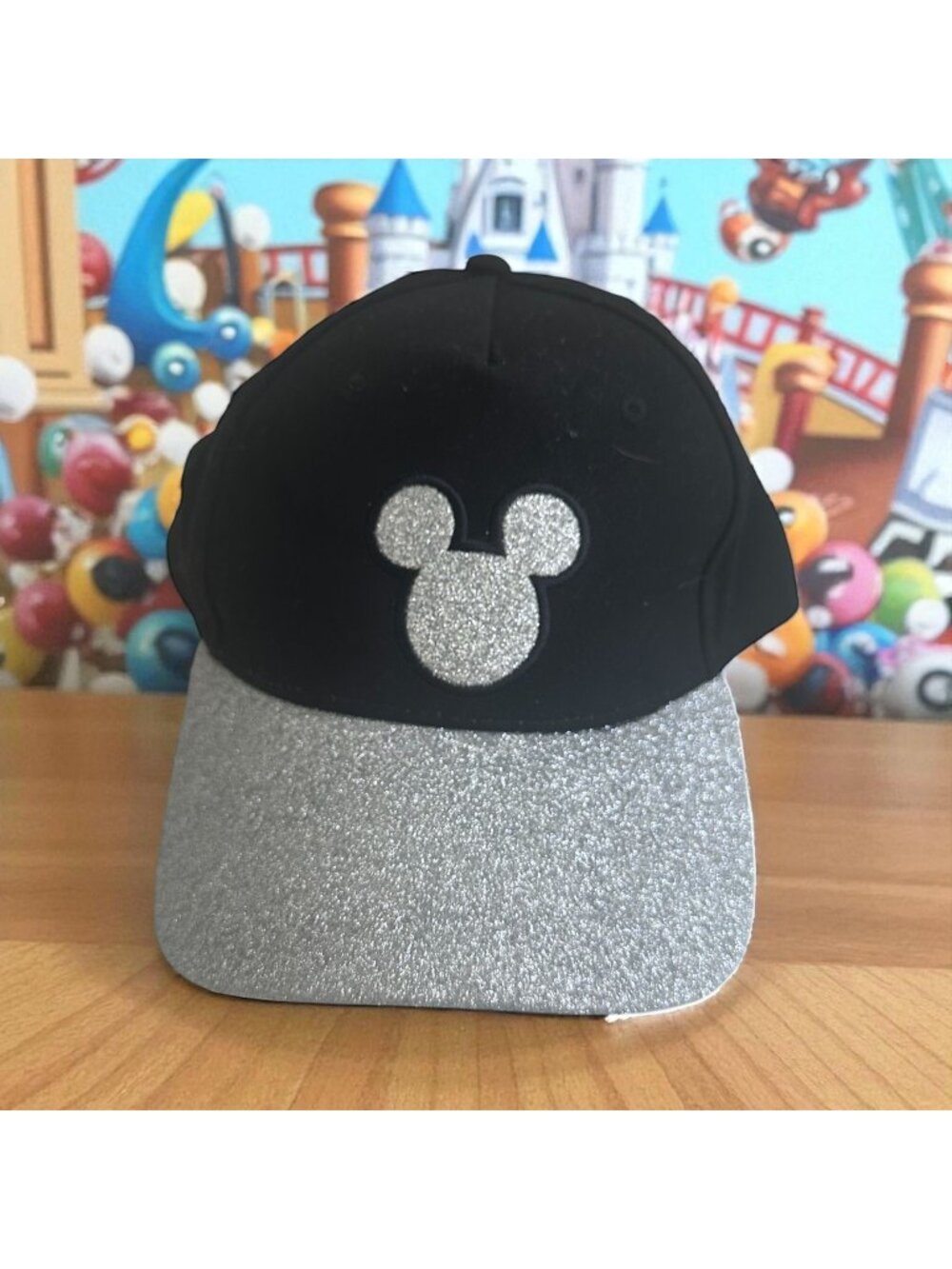 DISNEY Parks Silver Unisex Mickey Baseball Hat Cap